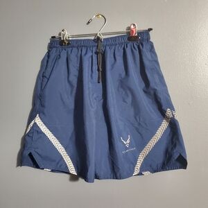 US Air Force Trunks Physical Training Uniform Blue Athletic Shorts Size Medium
